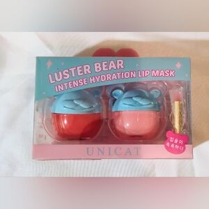 Unicat Luster Bear Intense Hydration Lip Mask Set - Red and Pink
